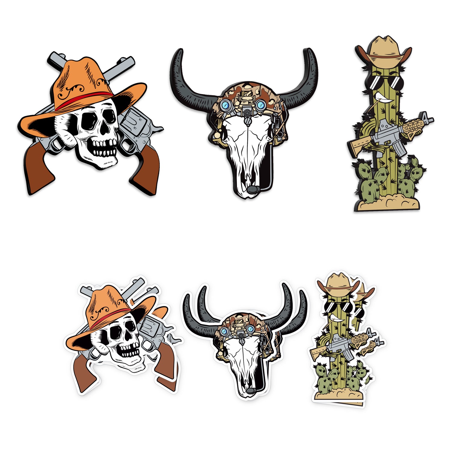 PVC Patch & Sticker Pack - Shoot 'Em with Kindness